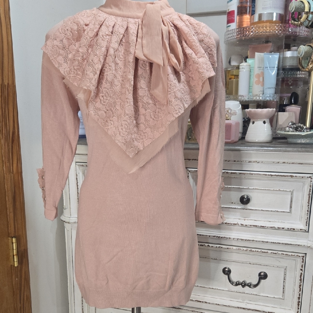 Twelve by Twelve Pink Lace Mini Dress